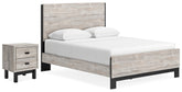Hoover Furniture Outlet - Ashley Furniture - Vessalli Queen Panel Bed and Nightstand - Queen Panel Bed and Nightstand - B1036B13